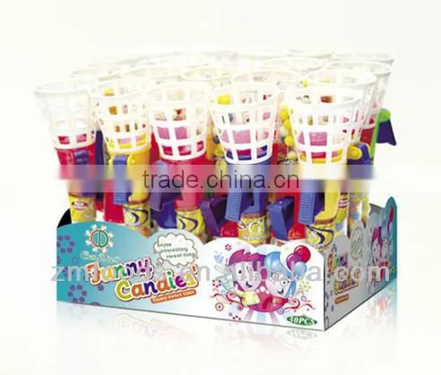 Flying ball, basket ball,kids toy with sweet candy