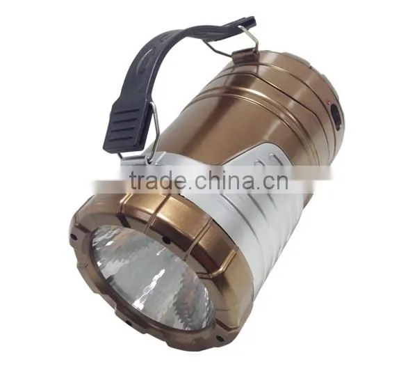 Hand crank dynamo camping lantern rechargeable solar LED camping light