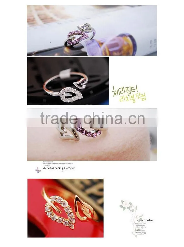 Fashion Latest Silver Filled Finfer Engagement Rings Fow Women