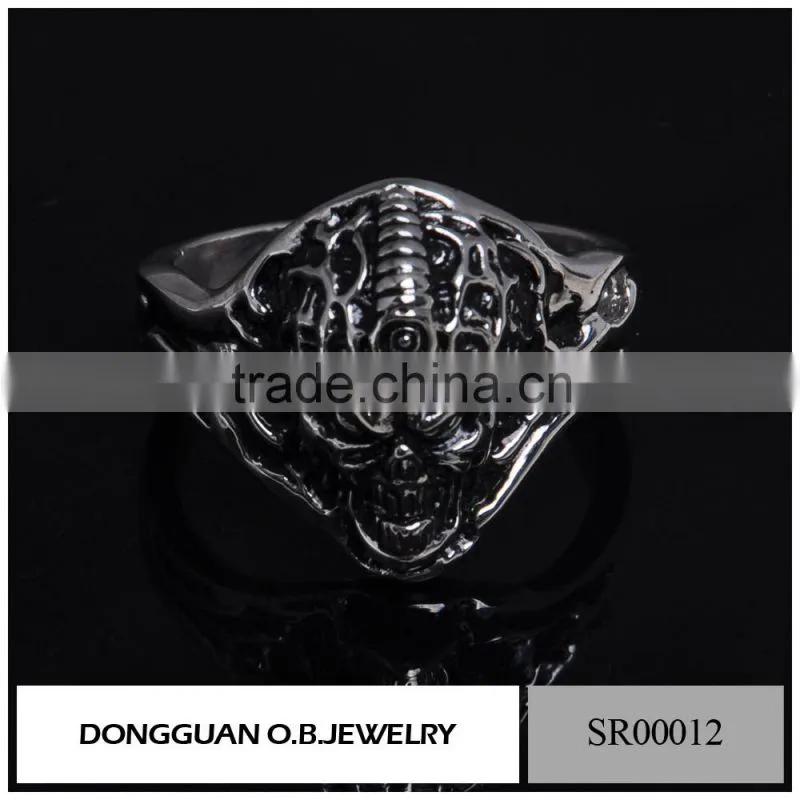 Skull Silver Ring For Men,Skull Ring Silver Jewelry Gothic,Silver Skull Titanium Ring