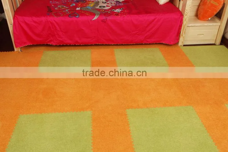 warm and easy to clean fabric flooring foam mat