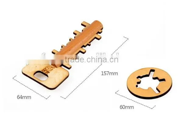 wooden adult toys brain teaser interlock puzzle toy