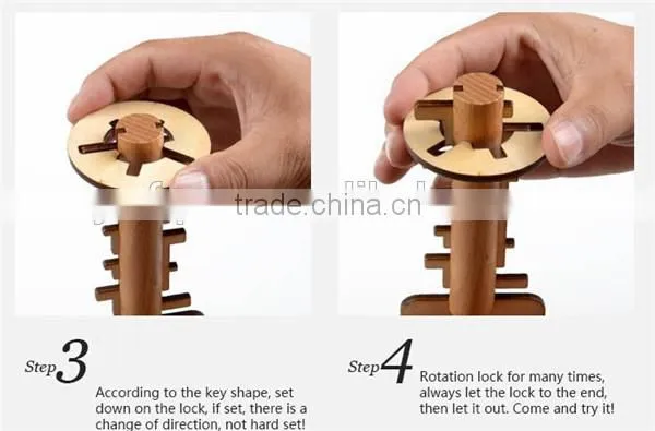 wooden adult toys brain teaser interlock puzzle toy