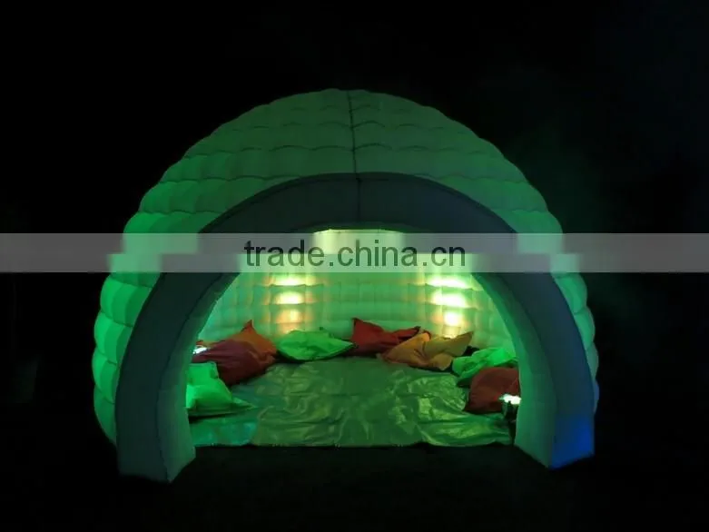 2016 Hot Sale Inflatable Clear Dome Tent with Led Light/Inflatable Lawn Tent