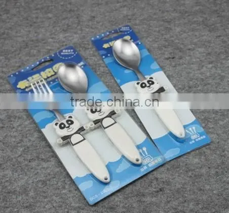 children cutlery set with animated cartoon handle
