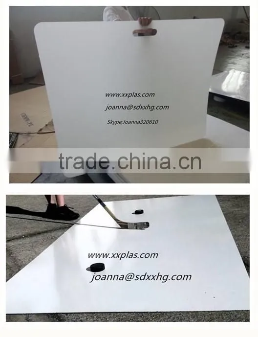 hdpe inflatable hockey coach board/ hockey shotting pad with rebound passer system
