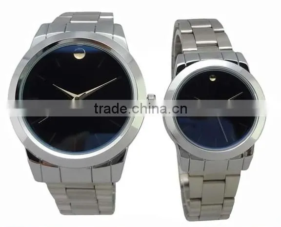 Sapphire Glass Slim Leather Watches Women , Slim Couple Lover Wrist Watches