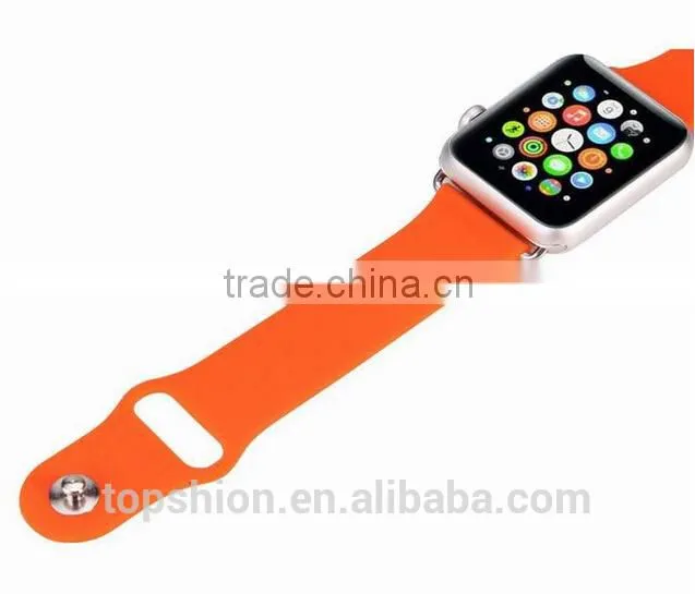 2016 Top Seller on Alibaba Sport Wristband for Apple Watch Silicon Band Strap with Connector for both 38MM and 42MM