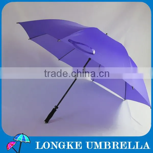 30" purple golf umbrella manual open windproof frame