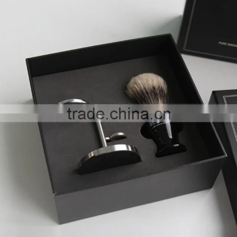 Luxury custom made Shaving Brush and razor stand packaging box