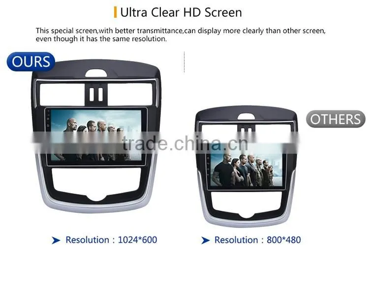 Cheap10.2 Inch High quality double din Quad core Black screen car gps dvd player for Nissan Tiida 2016 AUTO AC
