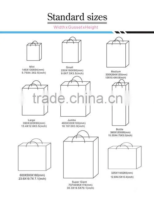 high quality factory paper gift bag