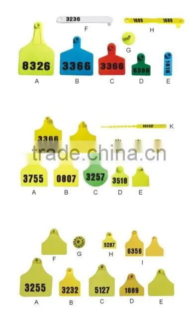 ZJKR domestic animals Ear Tag With Laser Printing Number