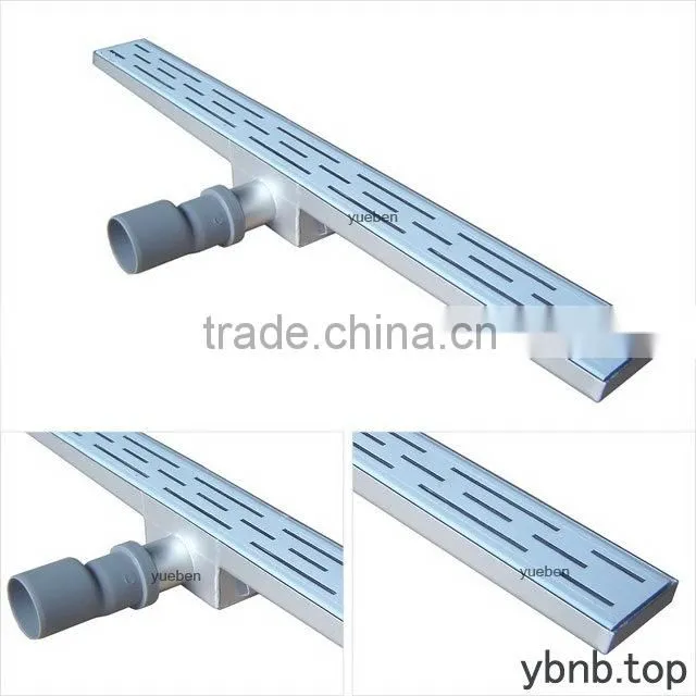 new polished 45mm 304 stainless steel bathroom floor linear shower drain