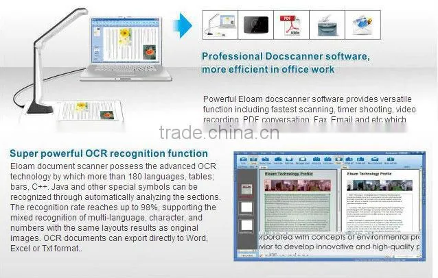Factory offer portable document camera a4 document scanner
