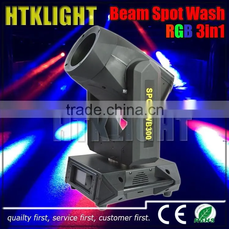 300w 3in1 stage light moving head with beam/spot/wash