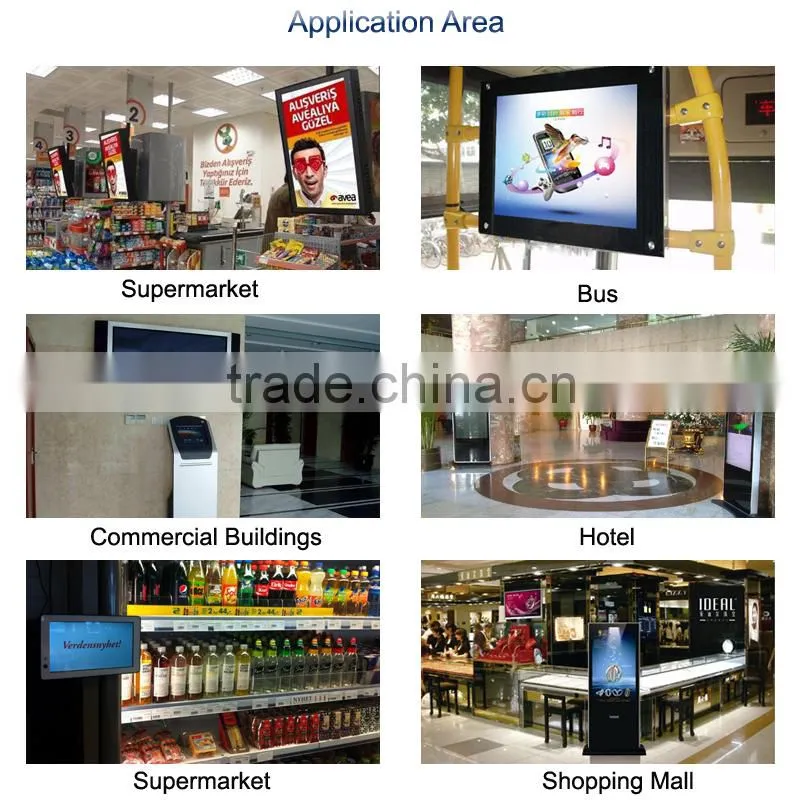 Marketing advertising equipment 42 inch indoor floor standing android touch screen digital full hd woode kiosk