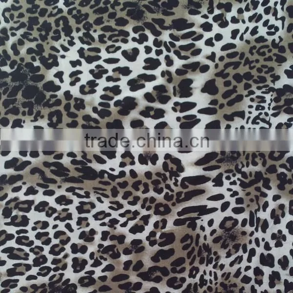 leopard-printed rayon fabric