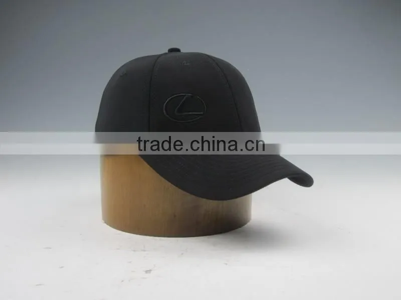 Black Fitted Baseball Caps Stretch Constructed Baseball Caps