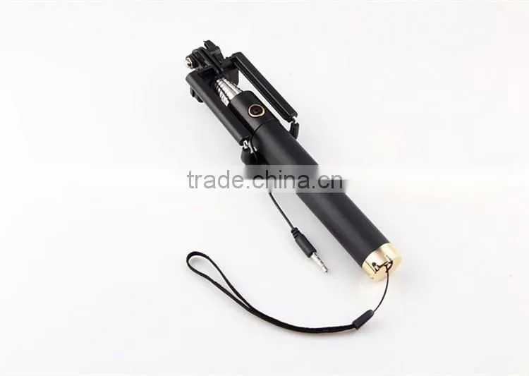 2015 Wholesale Supreme Best Seller Wired Mini Monopod Pen Size Selfie Stick, Monopod Selfie-Stick, Foldable Selfie Monopod