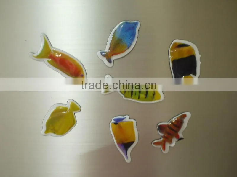 3d puffy pvc refrigerator magnet sticker
