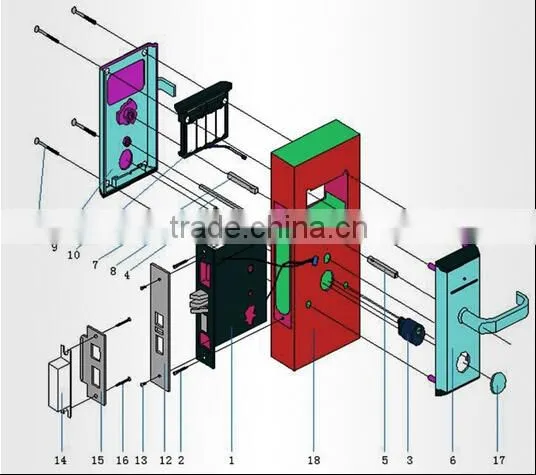 hotel door lock system price self locking door lock with remote control optional