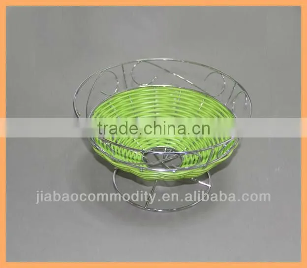 plastic weave cheap green weave fruit basket