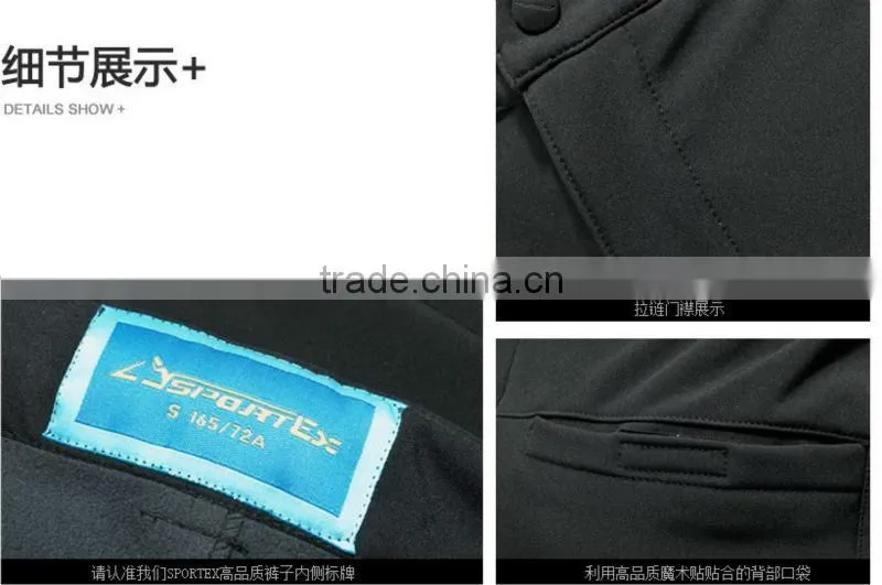 OEM mens good quality comfortable warm fleece sportswear trousers hiking and camping sport trousers