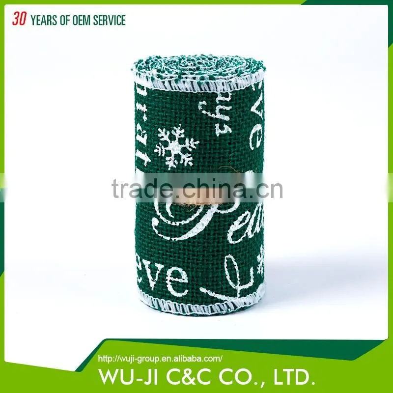 High quality natural jute ribbon burlap ribbon roll