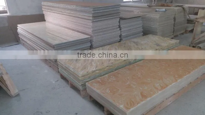 Decorative material translucent resin panel , transmittance solid surface slab