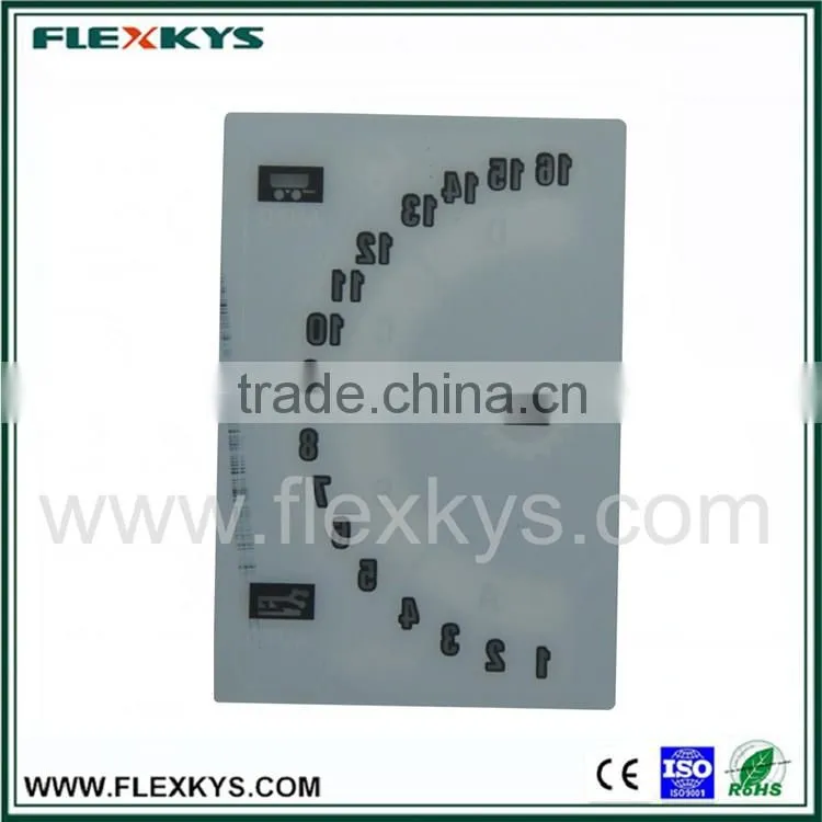 UV resistance PET control panel membrane overlays