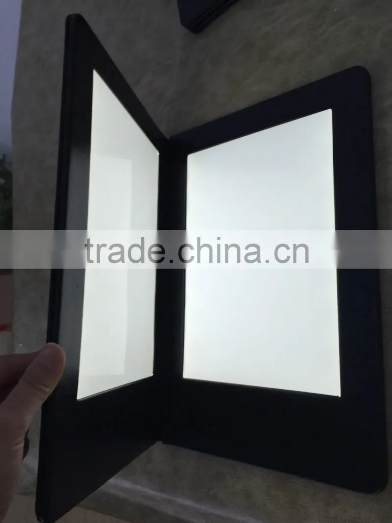 Acrylic lighted led menu