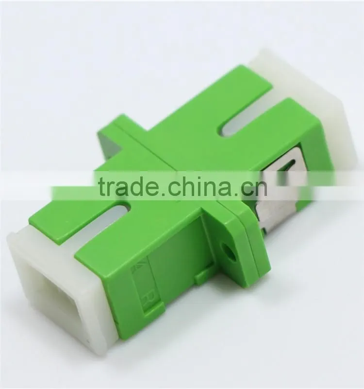 White- cap SC SX fiber optic adapter