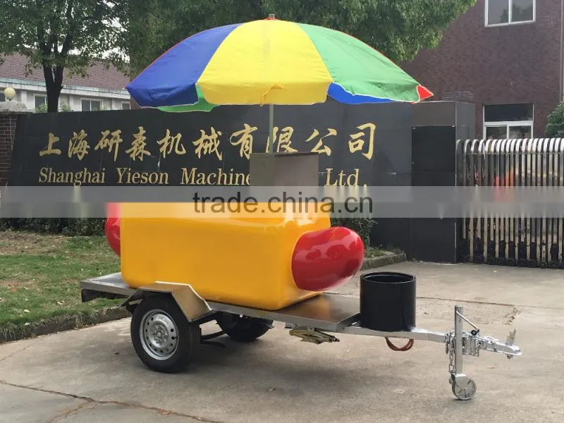 road camper hot dog churros food trailer/ top sale heavy duty food kiosk / big quantity coke food cart