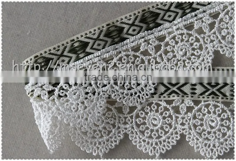 Fine quality multi color tassel wholesale Jacquard polyester flower fringe trim