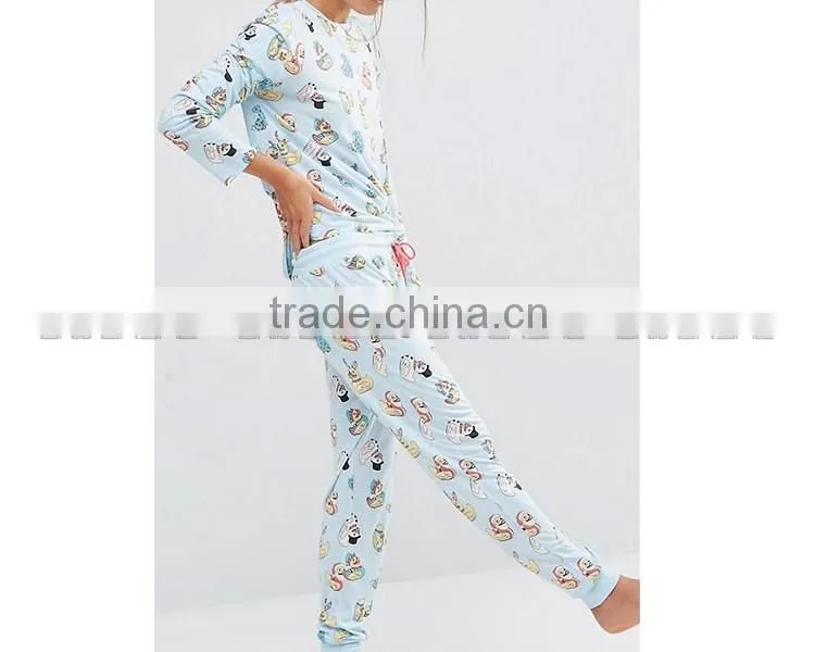 alibaba china best quality cotton fabric cartoon printing sleepwear