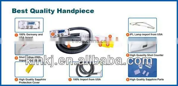Big spot size mini laser hair removal machine with ipl and 5 sapphire filters (CE,ISO)