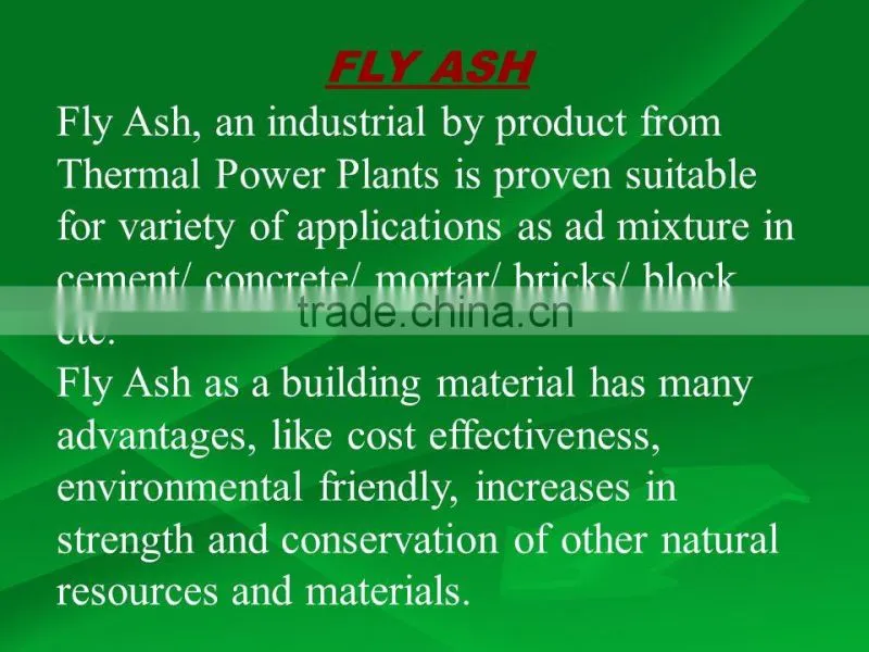 High quality class f coal fly ash