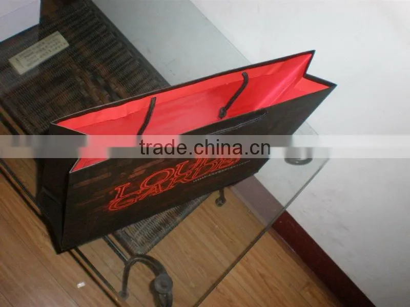 2014 newest eco-friendly coated paper shopping bag for shoes and clothes with matt lamination