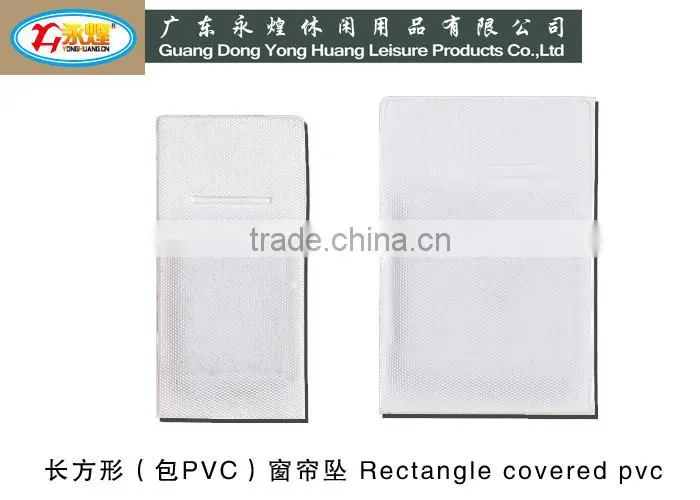 Square Plastic Covered Lead Weights with Tab