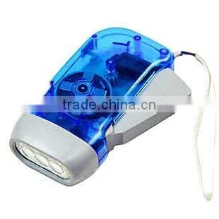 hand pressure flashlight three lamp LED light mini