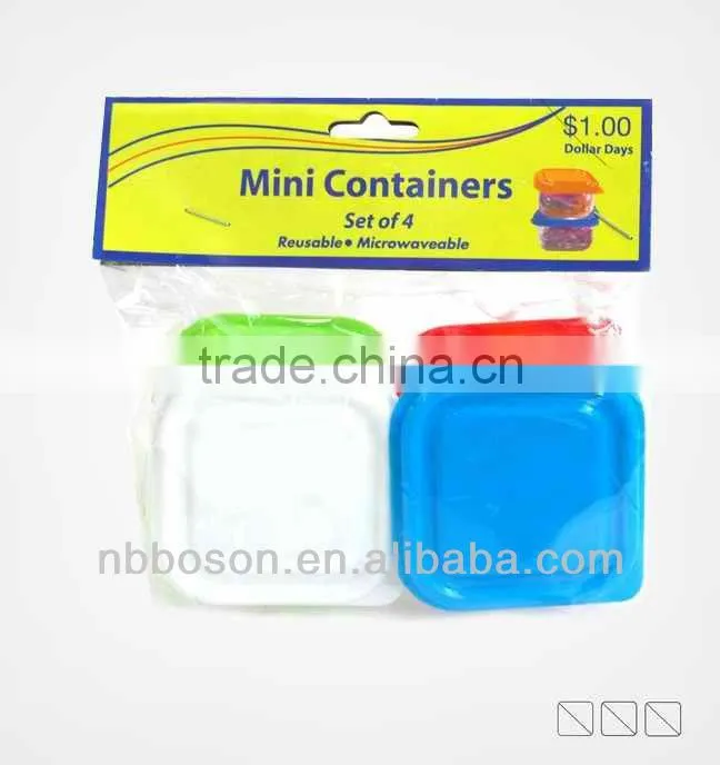 3pc plastic mini container
