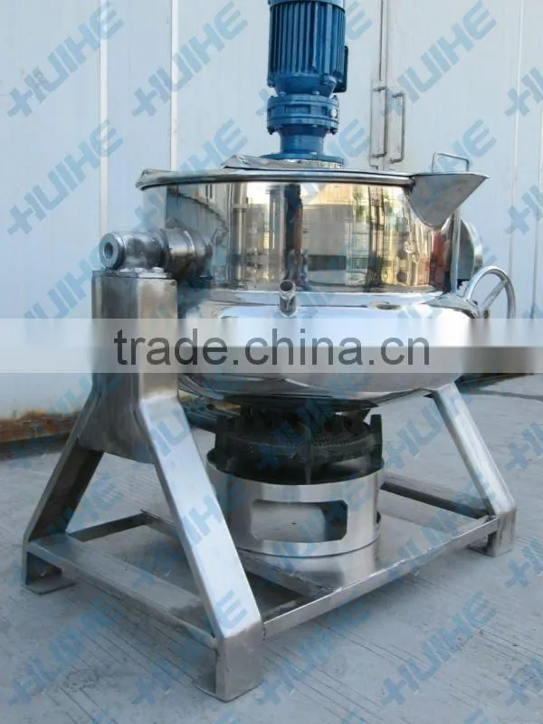 gas heating jacketed kettle with mixer