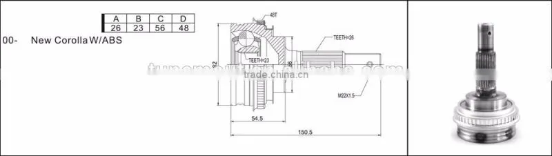 Cv Joint For Toyota LAND CRUISER/LEXUS OEM: 43460-69115