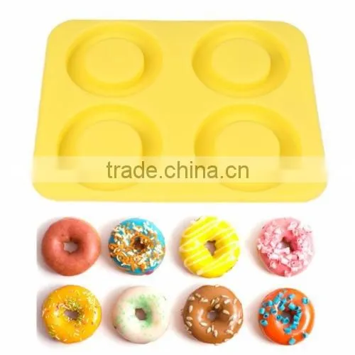 Hot Sell Silicone Bagels mold DIY Doughnut mold baking pan