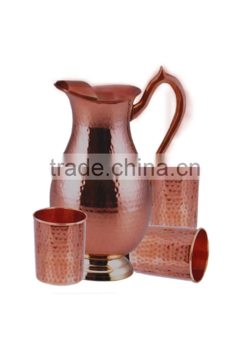 New design low cost hammered beaten copper tray