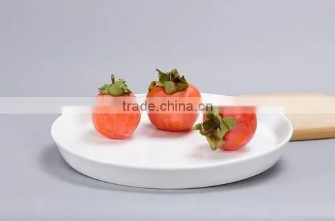 8'' Ceramic fruit plate ceramic fruit tray ceramic bakeware cake bakeware round pizza bakeware