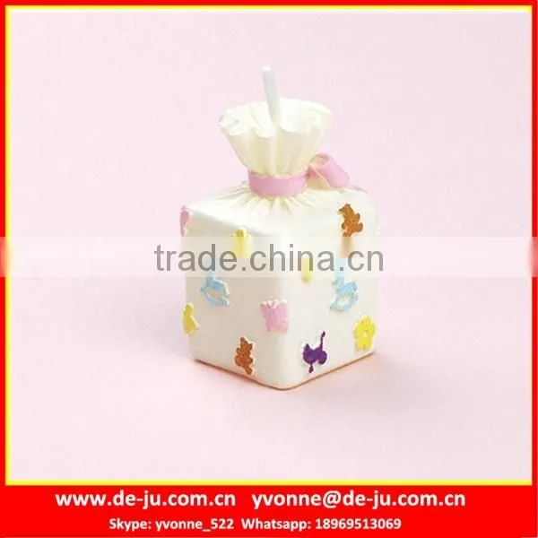 Christmas Decorative Pink Gift Box Shaped Candles For Sale