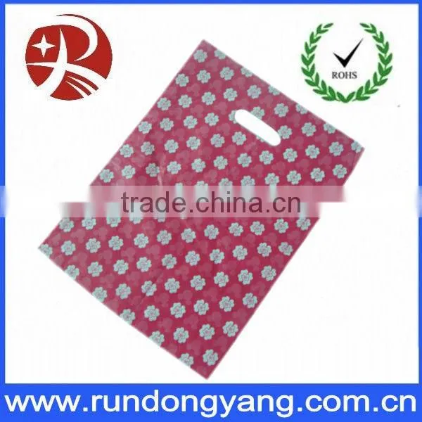 Customized high quality LDPE Die cut plastic bags for shopping