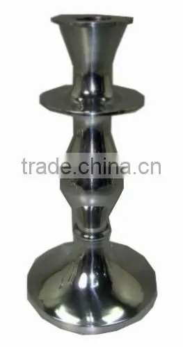 Silver Glass Candle Stand